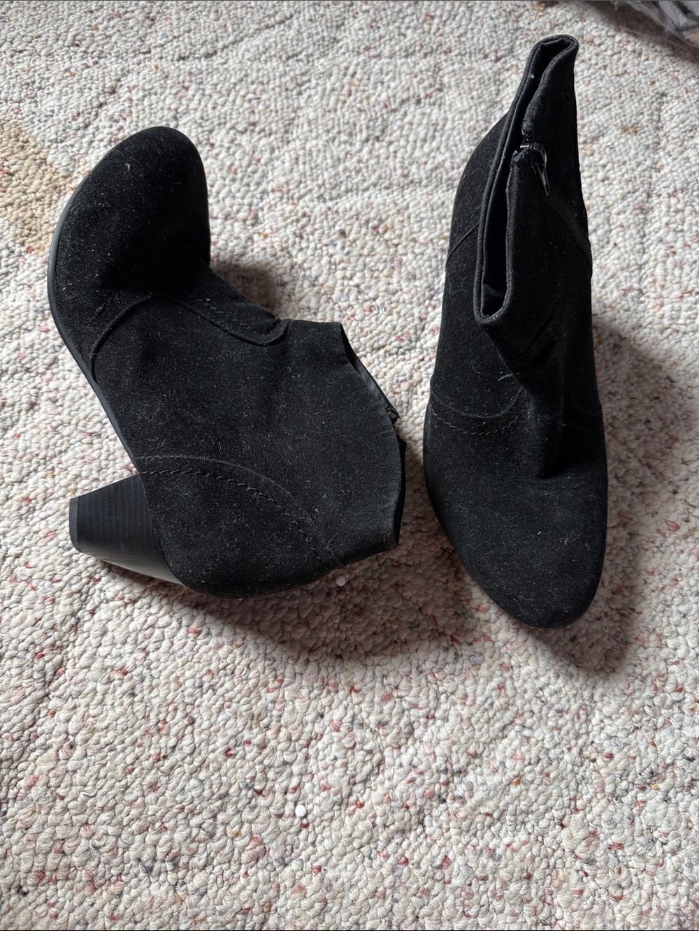 Black Suede Ankle Booties